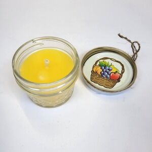 Hand-Poured Rosehill Lemon Drops Scented Candle Glass Mason Jar 2.5"